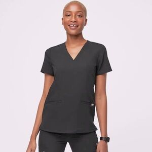 **FIGS**SET **Livingston Basic scrub Pant** Casma 3-pocket scrub top**BLACK, XS